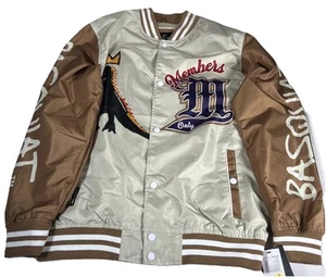 Jean Michel Basquiat Members Only Baseball Jacket Mens Medium Mona Lisa NWT - Picture 1 of 22
