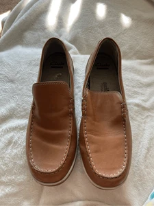Clarks Collection Brown Soft Cushion With Ortholite Shoes Men’s Size 11 - Picture 1 of 16