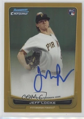 2012 Bowman Chrome Gold Refractor Rookie Auto /50 Jeff Locke #204 Auto RC - Image 1 of 2