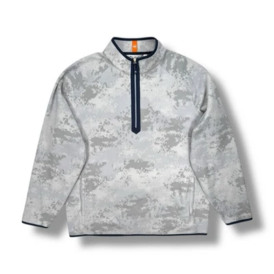 Peter Millar Crown Camo Fleece 1/2 Zip Pullover Sweater Mens XL • MINT CONDITION - Image 1 of 4