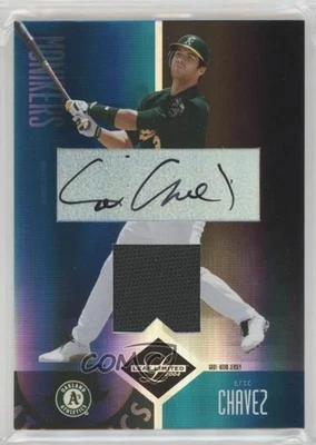 Camisetas Leaf Limited Monikers 2004 firmas/50 Eric Chávez #32 automático Foto 1 de 2