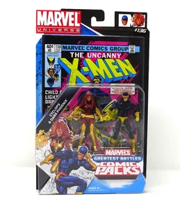 Cyclops and Dark Phoenix X-Men Marvel Universe 3,75" Figure Confezione da 2 Fumetti - Foto 1 di 3