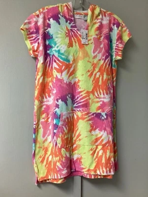 NUEVO LUGAR INFANTIL Talla XXL 16 TRAJE DE BAÑO CUBRE TIE DYE CON CAPUCHA Nuevo Foto 1 de 4