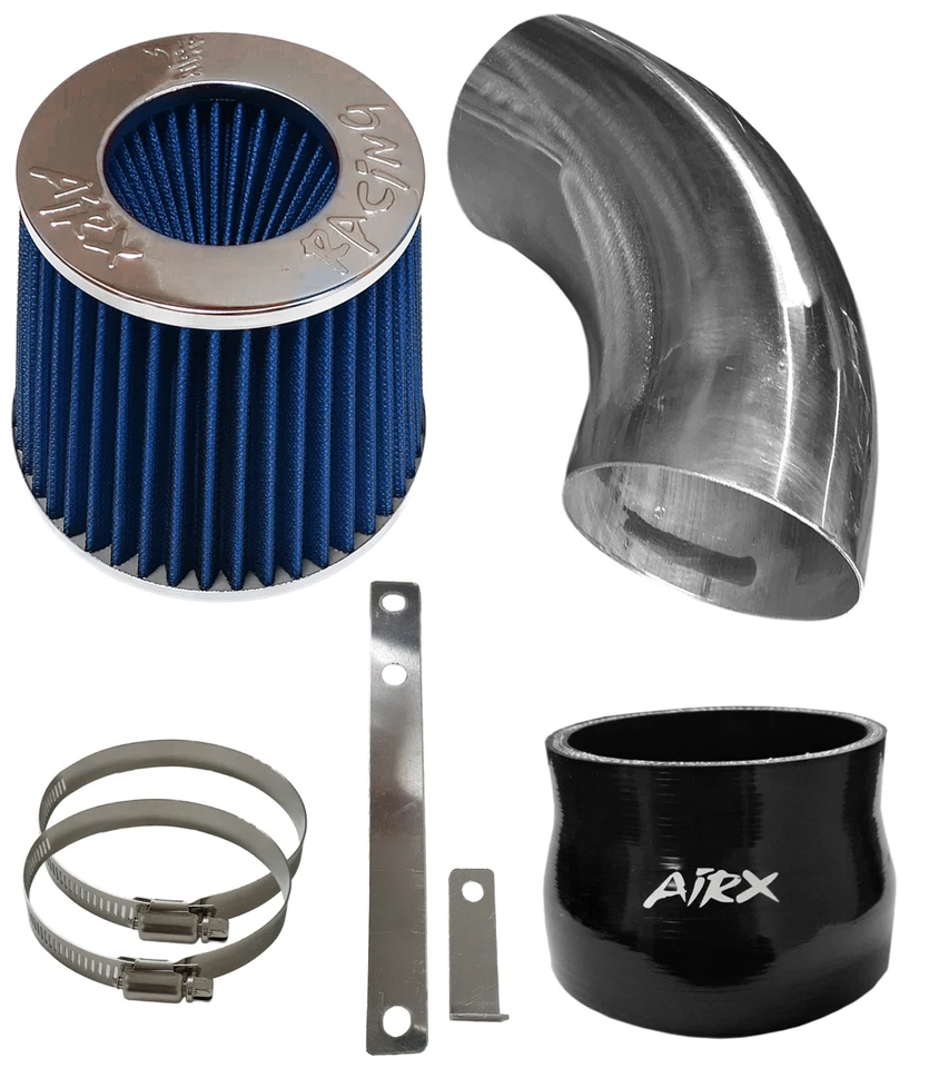 NEGRO AZUL AirX Racing Kit de admisión de aire y filtro para 98-05 BMW E46 323 325 328 330 Foto 1 de 2