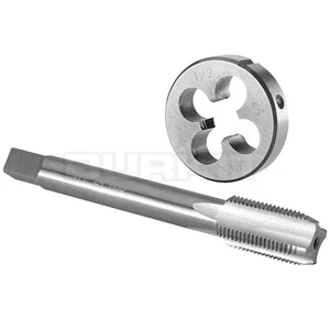 Juego de 1/2"-24 EE. UU. Tap and Die Mano Derecha, 1/2 x 24 EE. UU. Grifo de hilo y troquel redondo - Imagen 1 de 5