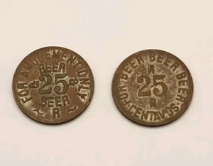 Philippines Beer Token.Lot Of 2 Varieties.Used - Picture 1 of 5