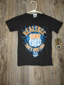 Boys Size XS Black Realtree Bucks & Trucks Thats How I Roll T-Shirt NWT - Picture 1 of 7