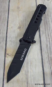 8.5" MTECH OFFICIALLY LICENSED USMC SPRING ASSISTED KNIFE WITH POCKET CLIP - Picture 1 of 7