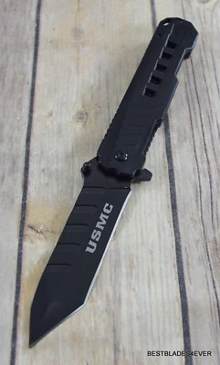 NAVAJA ASISTIDA POR RESORTE USMC 8,5" MTECH CON LICENCIA OFICIAL CON CLIP DE BOLSILLO Foto 1 de 4