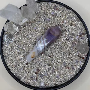Amethyst & Mexican Agate Wand 12.8cm | Energy Healing & Balance | 158g - Picture 1 of 5