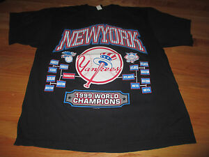 1999 NEW YORK YANKEES World Series Champions Over BRAVES (XL) T-Shirt
