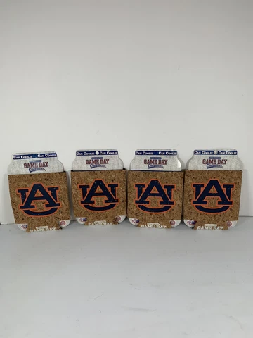 Lot of 4 Auburn University Can Coolie Game day Outfitters Officially Licensed Cover