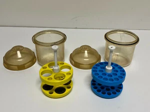 C9: Lot of 2 Beckman Plastic Buckets with inserts - Picture 1 of 9