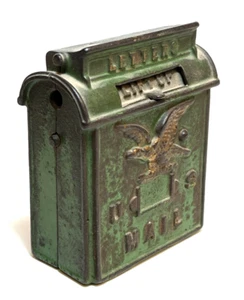 Kenton Toys Cast Iron US Mailbox Coin Bank - Picture 1 of 17