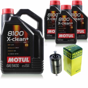 MANN-FILTER Inspektionspaket Motul 8L 5W-30 für Opel Ascona C 1.6 2.0i Vectra A - Bild 1 von 8