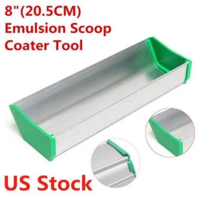 POVOKICI USA Stock 8" Dual Edge Emulsion Scoop Coater for Silk Screen Printing