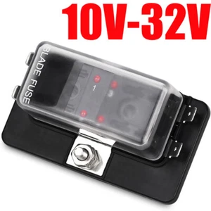 4 Wege Blade Sicherungskasten Block Halter LED 12V Auto Boot SUVS Stromverteiler - Bild 1 von 9