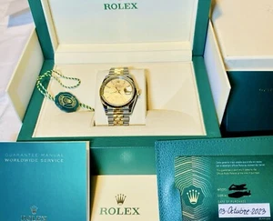 Rolex 126233 Datejust 36 NEU/ UNGETRAGEN gekauft 10/23 Stahl-Gelbgold+motif Dial - Bild 1 von 9