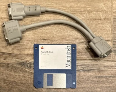 Apple IIe Card Y-Cable Splitter for Joystick & Floppy Drive RARE Mac 590-0703-A - Image 1 of 4