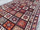 5x8 Vintage Oriental Rug Antique Handmade Hand-knotted Geometric 5x9 4x9 4x8 Ft