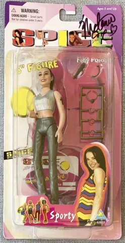 Sporty Spice Melanie C Signed In Person Spice Girls Action Figure - Authentic Cover
