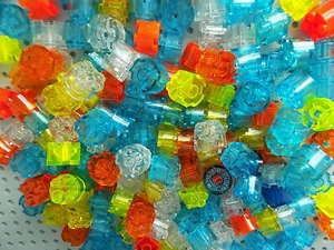 Lego Lote de 25 Ladrillos Redondos Translúcidos 2x2 Elegidos Aleatoriamente de un enorme lote - Imagen 1 de 4