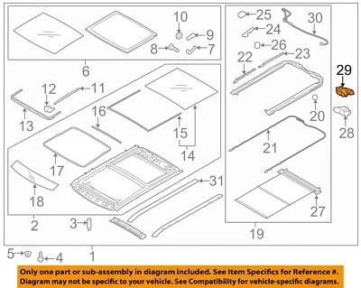 KIA OEM 17-19 Soul EV, techo corredizo-motor 81671B2200 Foto 1 de 2