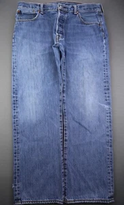 Men's 2016 Levi's Button Fly 501 Jeans Medium Wash Size 36x29 (Msr 36x27) - Picture 1 of 11