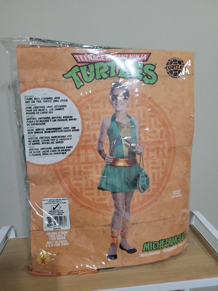 RUBIES TEENAGE MUTANT NINJA TURTLES COST./MICHELANGELO/TWEEN MED. DRESS SIZE 2-4 - Image 1 of 3