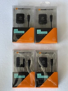 4 Pack Boost Mobile Micro USB Power Adapter - Black - Picture 1 of 2