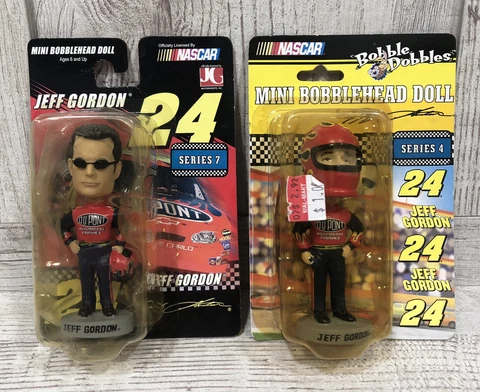 Lot of 2 Nascar Bobble Dobbles Jeff Gordon Mini Bobblehead 2003/2004 Series 4/7 Cover