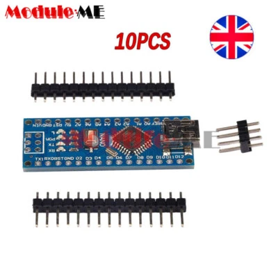 10PCS Nano V3.0 Mini USB ATmega328P-AU CH340G 5V 16MHz Driver For Arduino K New - Image 1 of 4