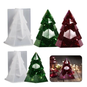 Christmas Tree Resin Mold 3D Ornament Mould Handmade-Soap Epoxy Molds Home - Picture 1 of 10