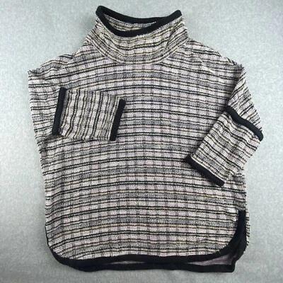 Max Studio Top Womens Small Multicolor Knit Striped Cowl Neck Preppy Workwear - Image 1 of 4