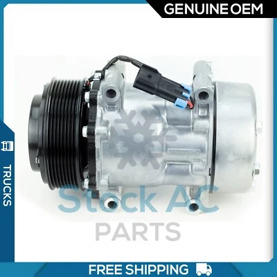 A/C Compressor OEM Sanden SD7H15 for Kenworth / Peterbilt QR - Image 1 of 4