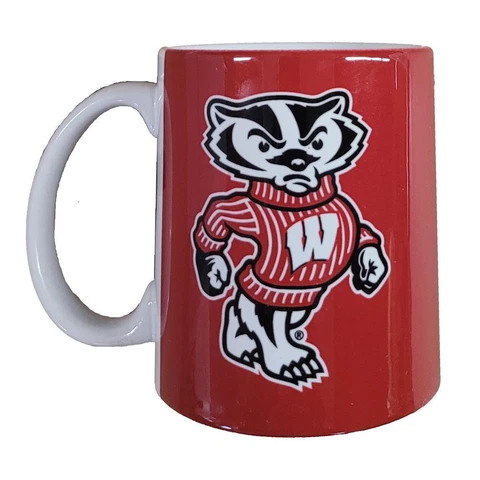 Wisconsin Badgers 11oz Rally Coffee Mug - Mascot Logo Cover