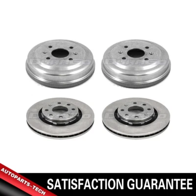 Rotores y tambores de freno delanteros + traseros 4 piezas para Chevrolet Aveo 2006 2005 2006 2007 Foto 1 de 4