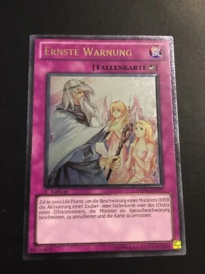 Yu Gi Oh Ernste Warnung DREV-DE077 Ultimate Rare 1. Auflage NM - Bild 1 von 4