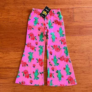 Bonds Wiggles Dorothy the Dinosaur Pink Red Rose Bell Bottom Pants BNWT Size 5 - Picture 1 of 4