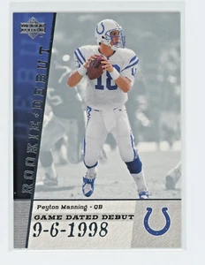 PEYTON MANNING 2006 UPPER DECK - ROOKIE DEBUT - GAME DATED DEBUT  #GDD-PM COLTS - Picture 1 of 2