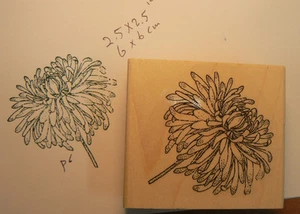 Sello de goma flor crisantemo más pequeño WM P6 - Imagen 1 de 2