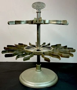 Vintage Standard Metal Stamp Holder Two Tier Antique Display Booth Display Dave - Picture 1 of 4