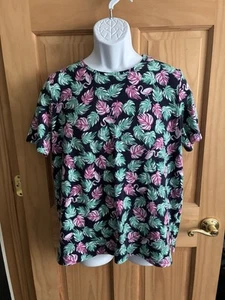 Kim Rogers Damen T-Shirt XL Flamingo Leaf perfekt weich Kurzarm - Bild 1 von 7