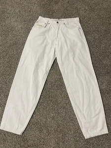 VTG Diesel Saddle Basic Tapered Jeans White Men’s 36 Made in Italy Y2K Denim - Picture 1 of 9