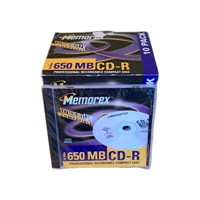 Memorex Cd R 650 MB 12 Speed 9 Pack  Brand New - Image 1 of 4