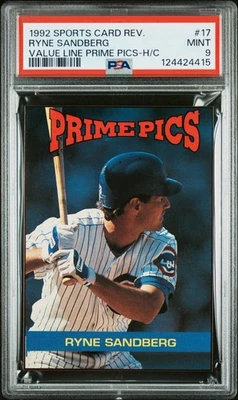 PSA 9 MINT 1992 SPORTS CARD REVIEW RYNE SANDBERG #17 VALUE PRIME PICS 24415 B292 - Image 1 of 2