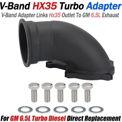 V-Band HX35 Turbo Adapter 3in 5 Bolt For GM 6.5L Turbo Diesel Direct Replacement - Image 1 of 4