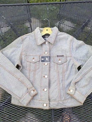 Vtg NEW USA Made Women’s Y2K Jean Jacket Size S Denim Hip Hop Beyonce Cowboy 90s — 第 1/4 张图片