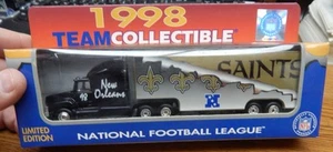 1998 WHITE ROSE COLLECTIBLES NEW ORLEANS SAINTS TRACTOR TRAILER DIE CAST 1/80 - Picture 1 of 1