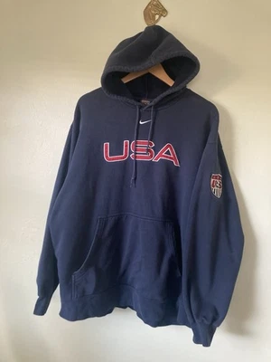 Vintage Nike Center Swoosh Pullover Hoodie Sweatshirt M USA Soccer team - Image 1 of 4